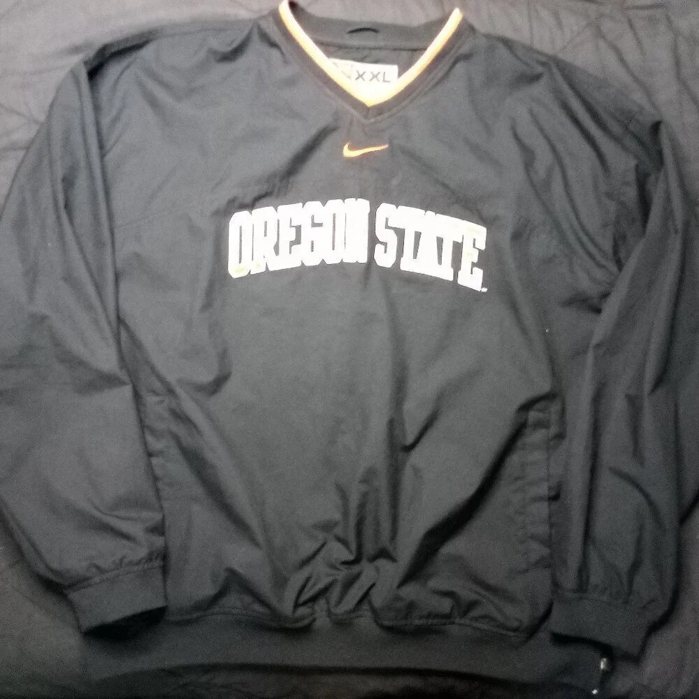 Vintage Nike Oregon State Beavers Pullover Windbreaker Jacket Mid Swoosh